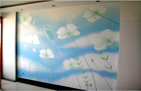 泸水画墙绘怎么画好白云的蓬松感?