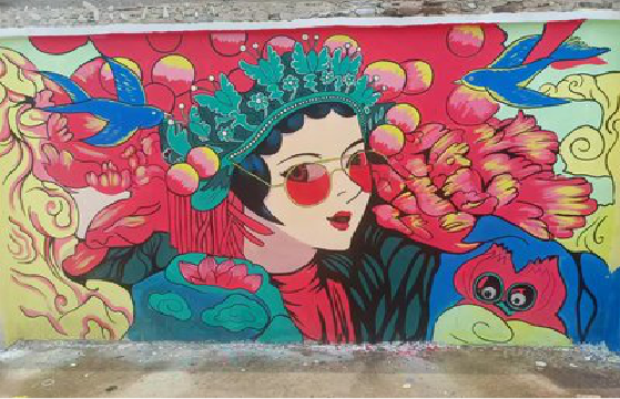 泸水墙体彩绘-网红墙