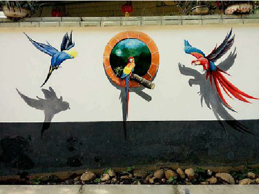 泸水视觉错位-3D墙绘设计