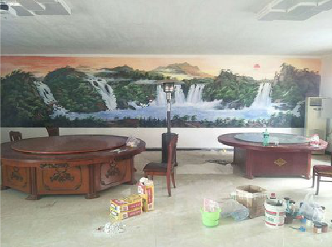 泸水墙绘-写实风景