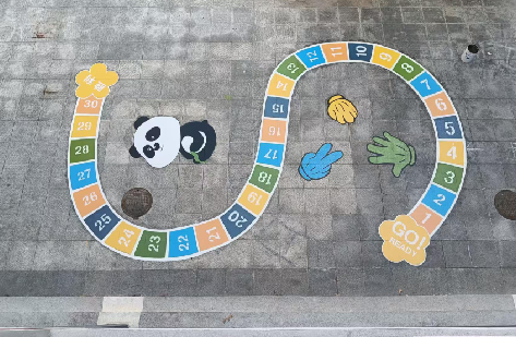 泸水地面游戏彩绘