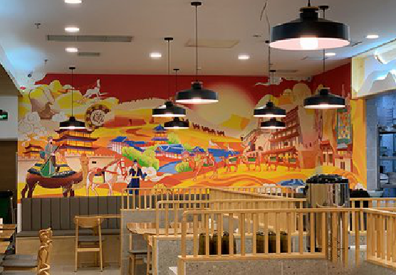 泸水商业空间彩绘介绍。