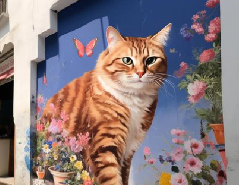 泸水自己绘制有个性的手绘墙