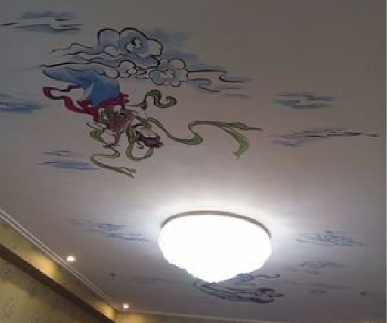 泸水如何快速绘制天花板上的手绘墙？