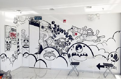 泸水手绘墙并非传统涂鸦。